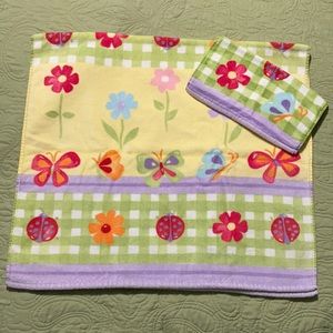 Kids Bath Towel with Matching Wash Cloth